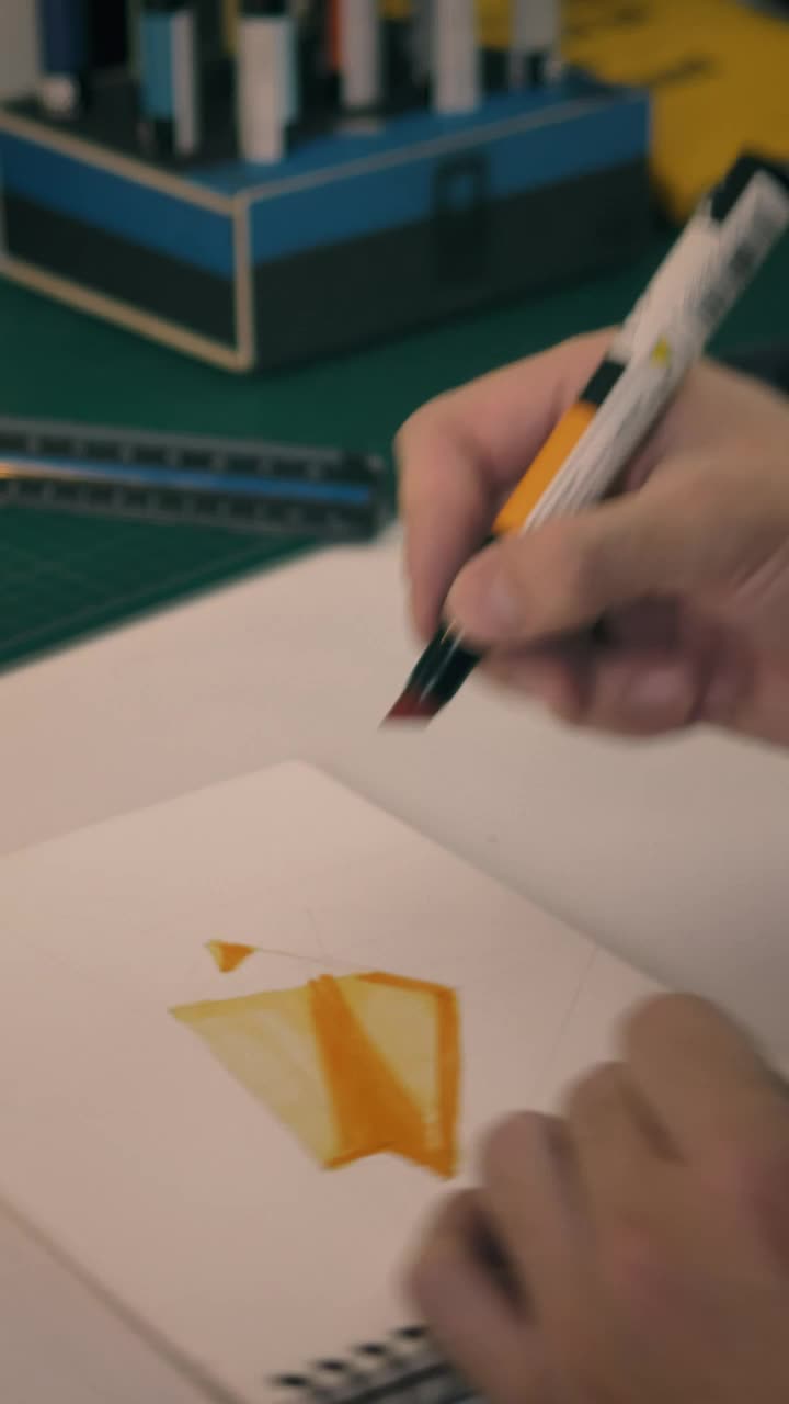 Stock Video Designer Coloring Changing Of Drawing Utensil Live Wallpaper For PC - Free Download
