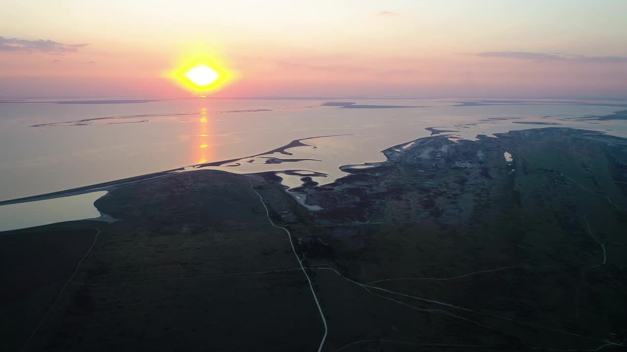 Stock Video Panoramic Aerial Shot In The Seashore At Sunset Live Wallpaper - Free Download
