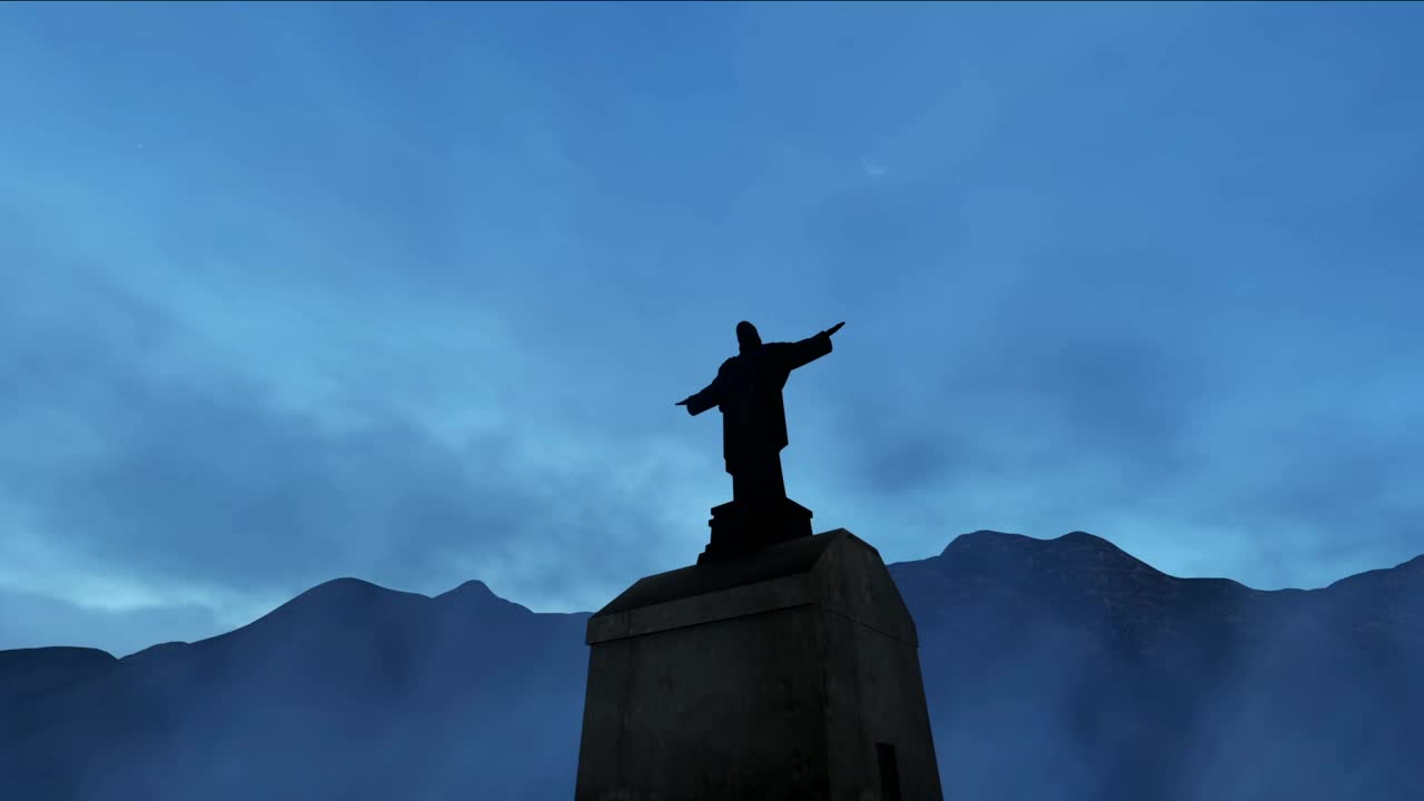 Free Stock Video Silhouette Of The Jesus Statue Live Wallpaper - Free Download