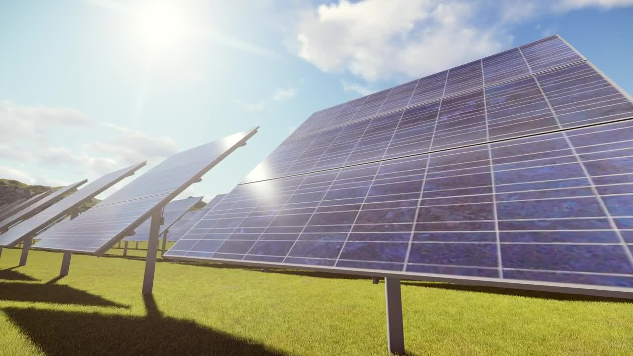 Free Video Stock Solar Panels In A Garden D Render Live Wallpaper - Free Download