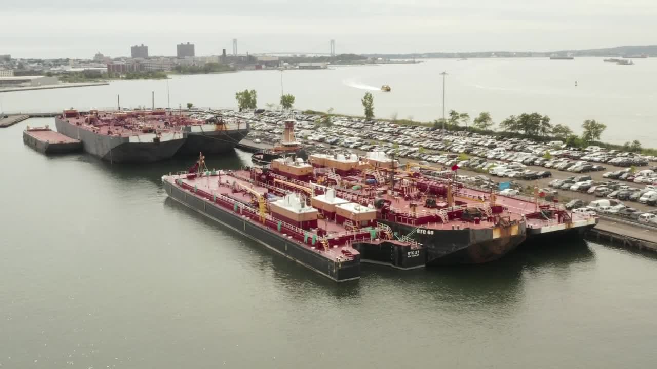 Video Stock Cargo Ships In The Dock Aerial View Live Wallpaper For PC - Free Download