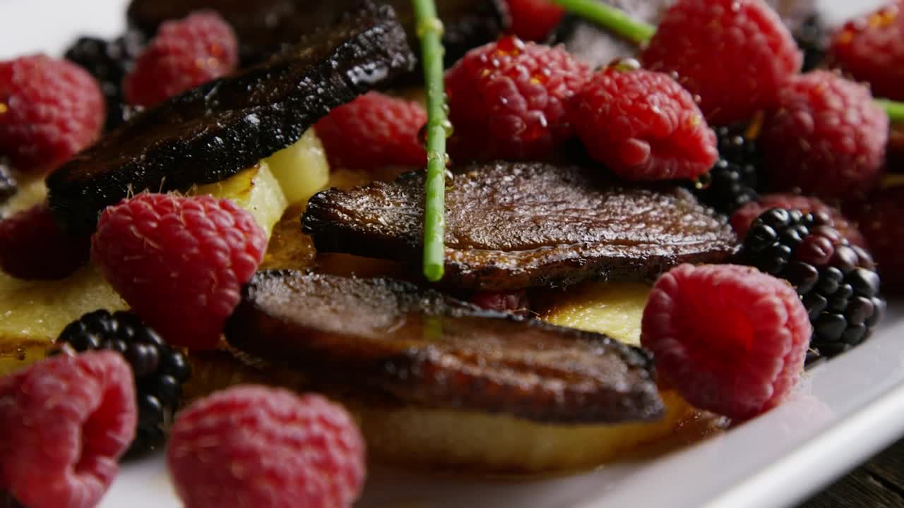 Free Video Stock sweet and sour dish with meat and fruit Live Wallpaper - Free Download