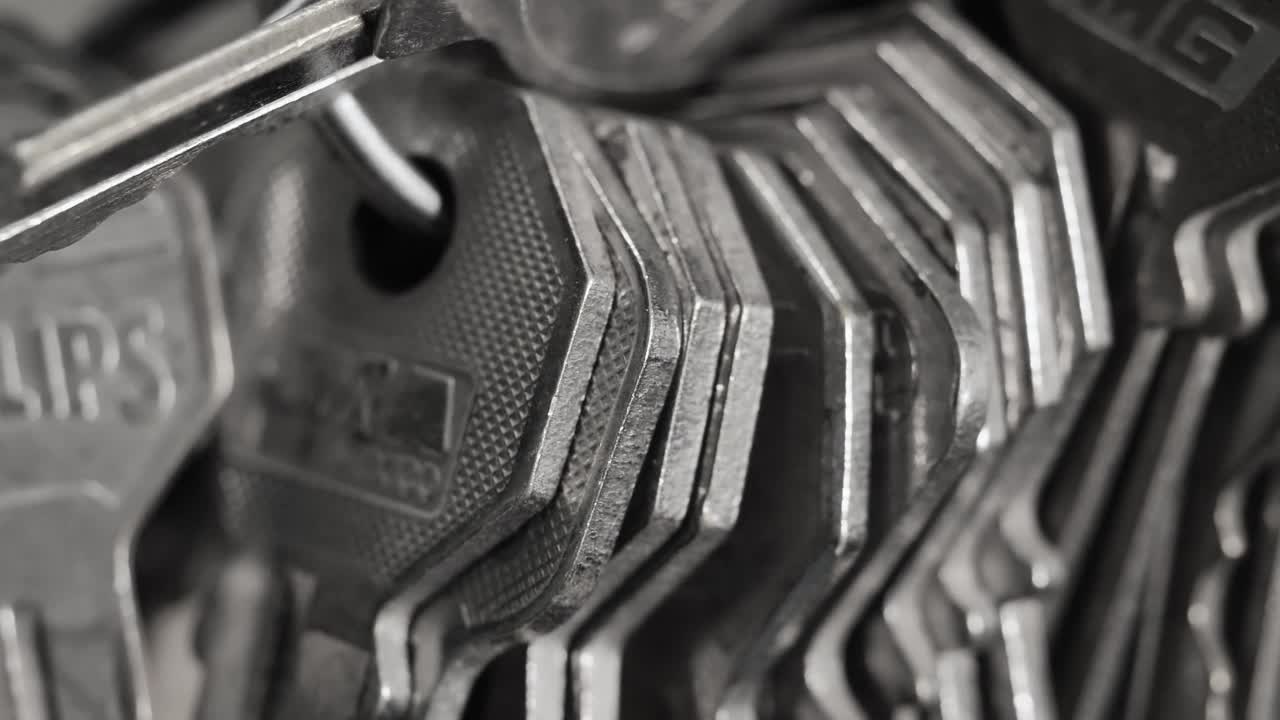 Stock Video Many Metal Keys On Ring Animated Wallpaper - Free Download