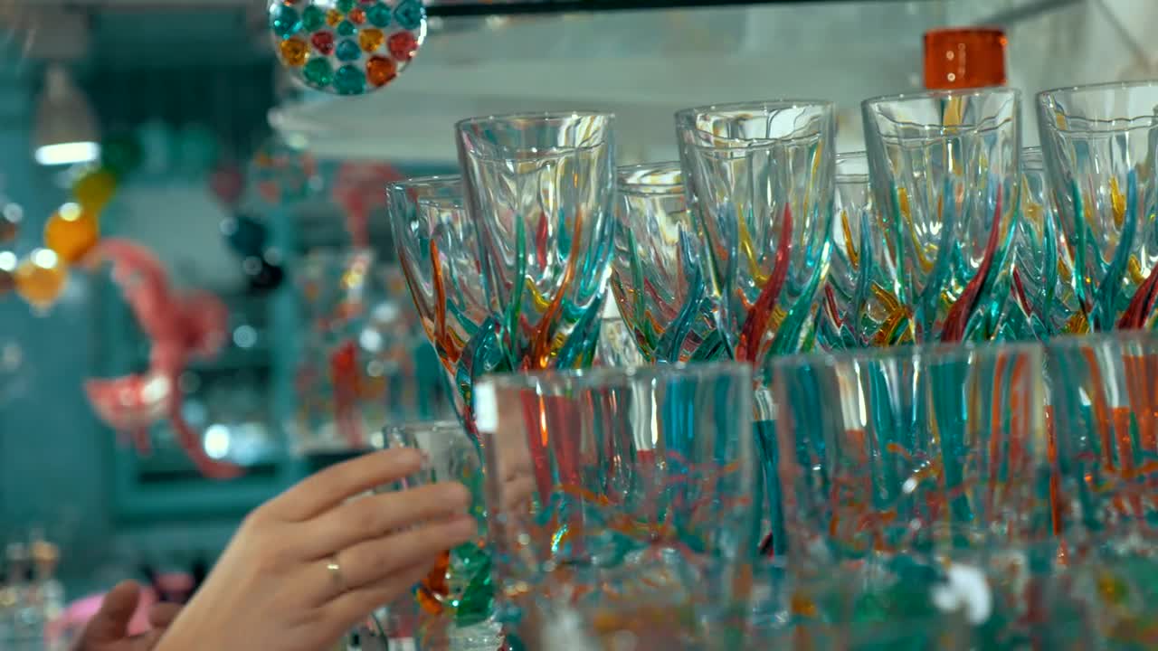 Stock Footage Woman Browsing Drink Glasses Live Wallpaper - Free Download
