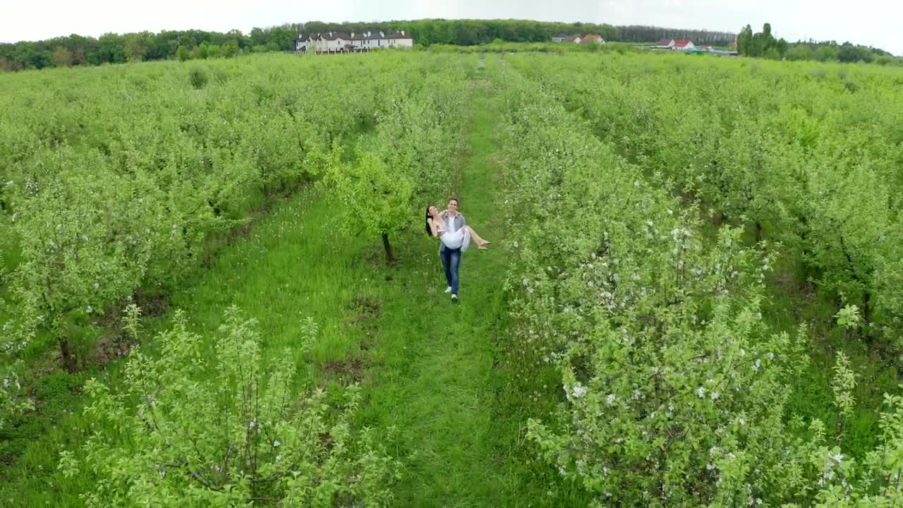 Stock Video Man Carrying His Bride Through A Field Animated Wallpaper - Free Download