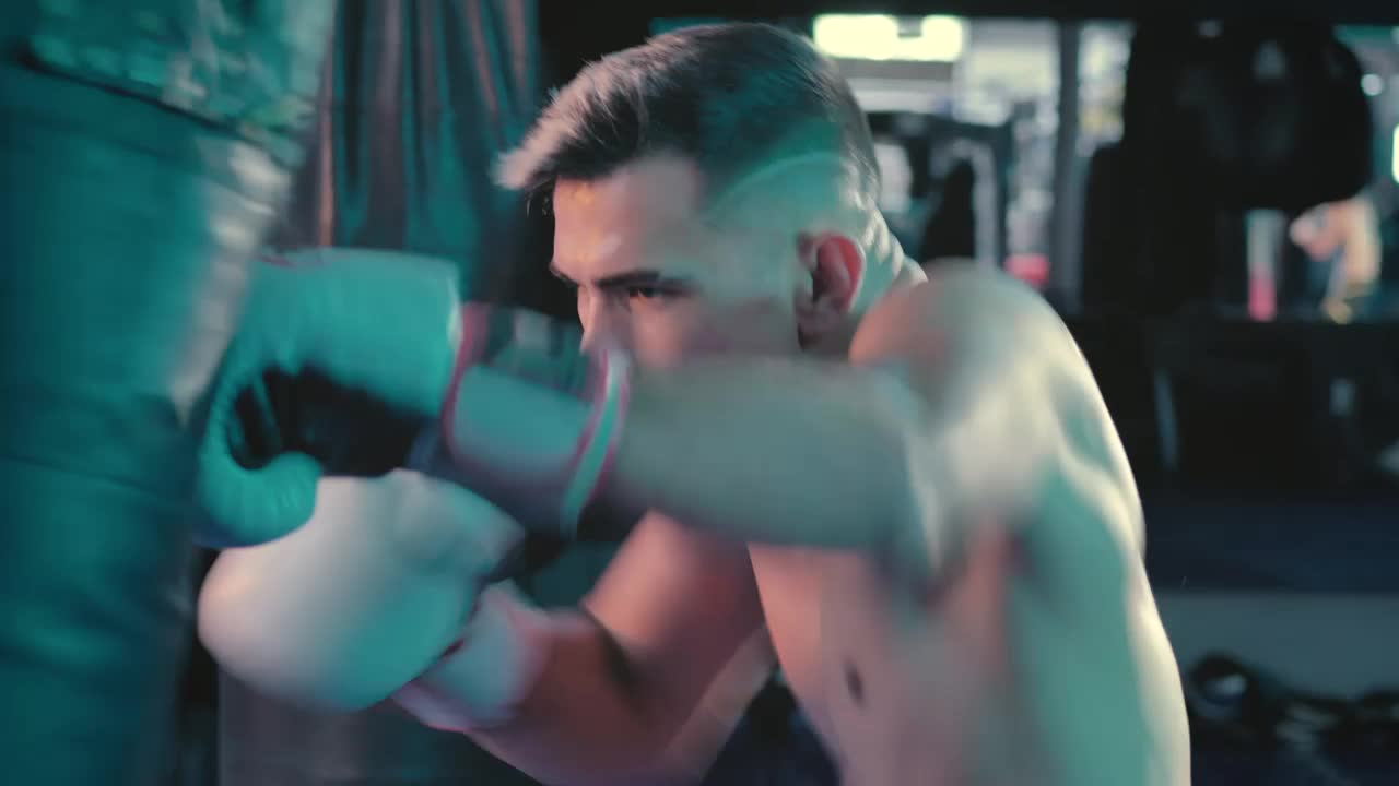 Free Stock Video Shirtless Athlete Training With A Punching Bag Live Wallpaper - Free Download