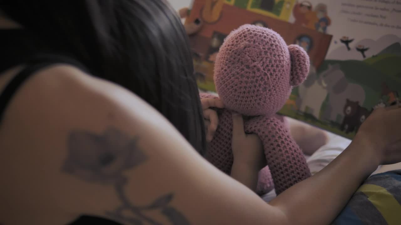 Stock Video Mother And Daughter Reading A Childrens Book Back Vie Animated Wallpaper - Free Download