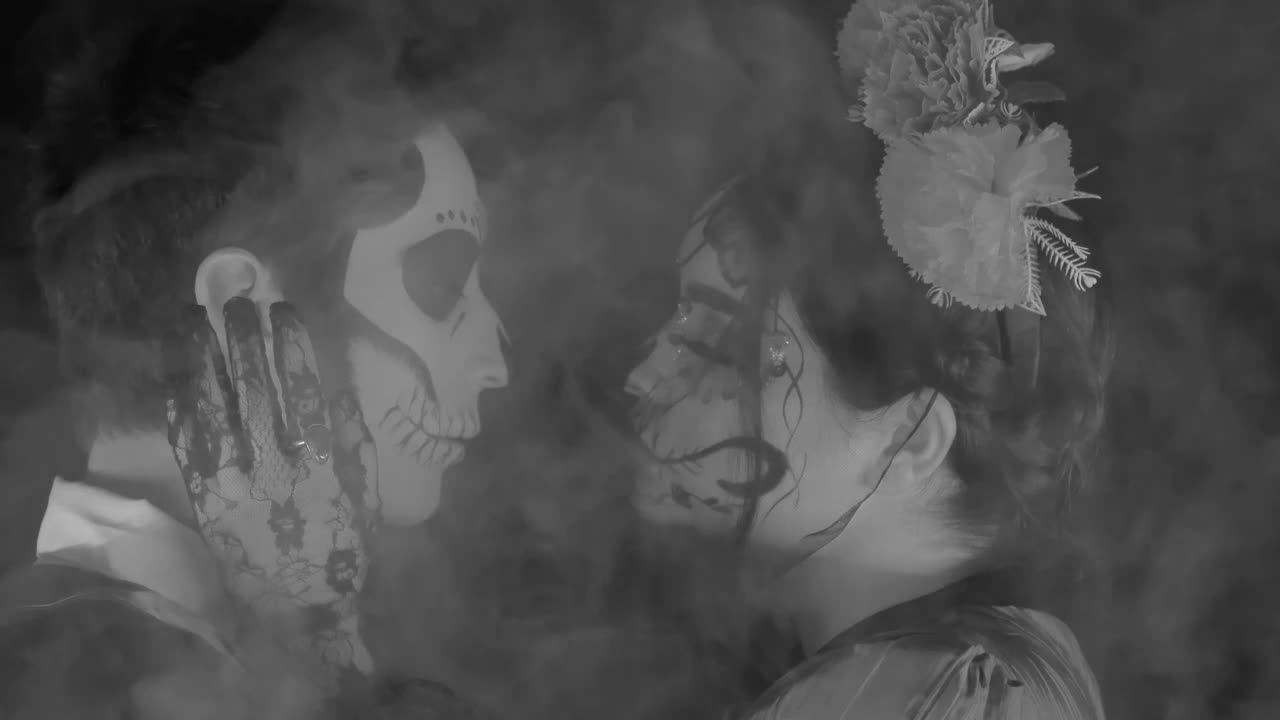 Video Stock Catrin And Catrina Of The Day Of The Dead Face Live Wallpaper For PC - Free Download
