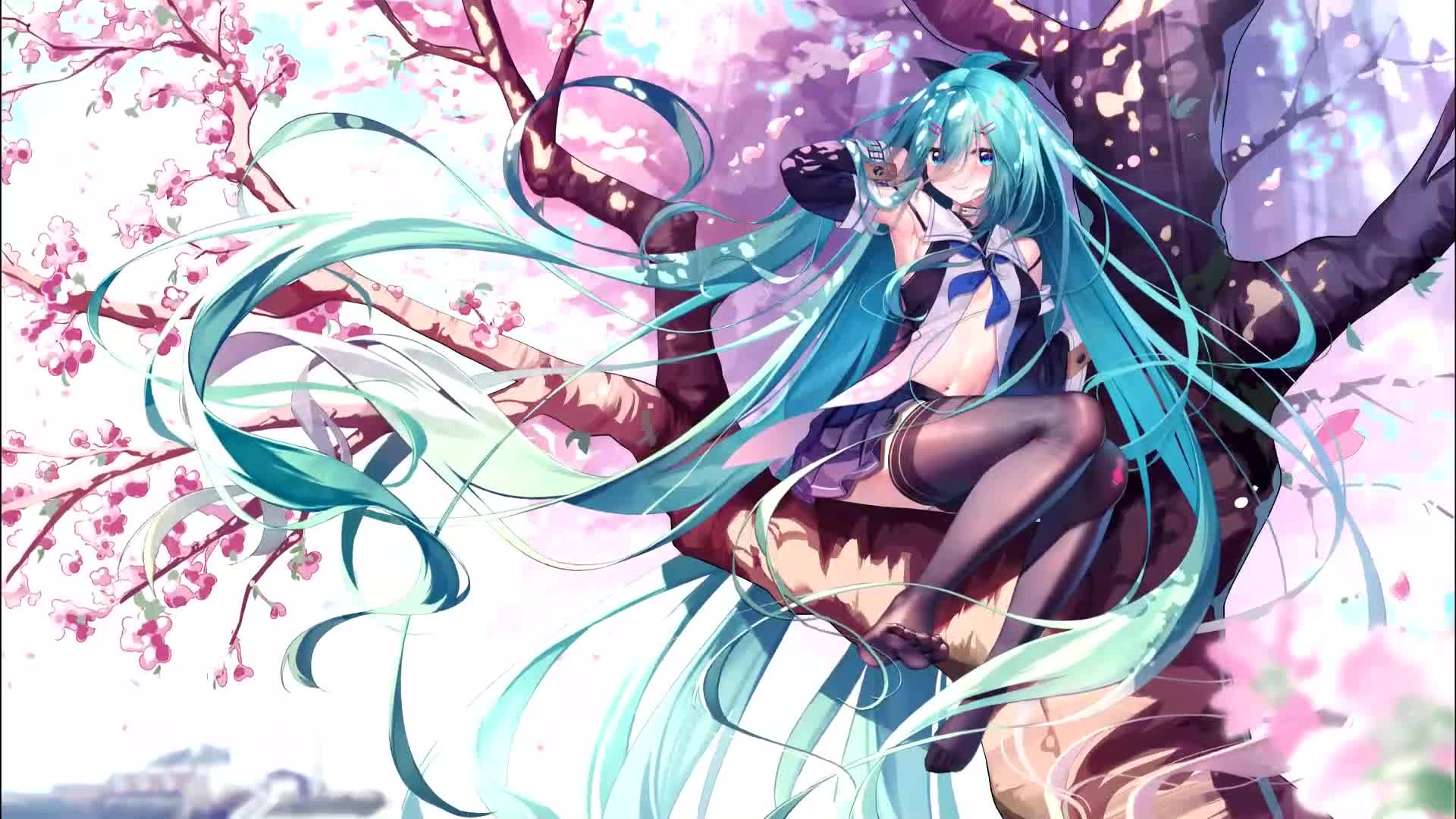 Anime Yamakaze Miku Sakura Kantai Live Wallpaper - Free Download