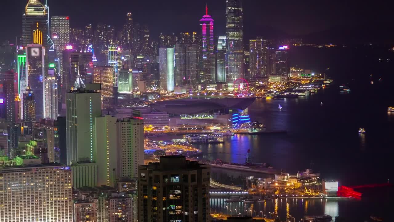 Free Video Stock time lapse of hong kong city at night Live Wallpaper - Free Download