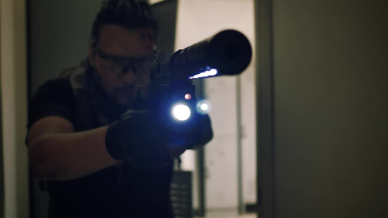 Stock Video Mercenary Looking For Zombie Animated Wallpaper - Free Download