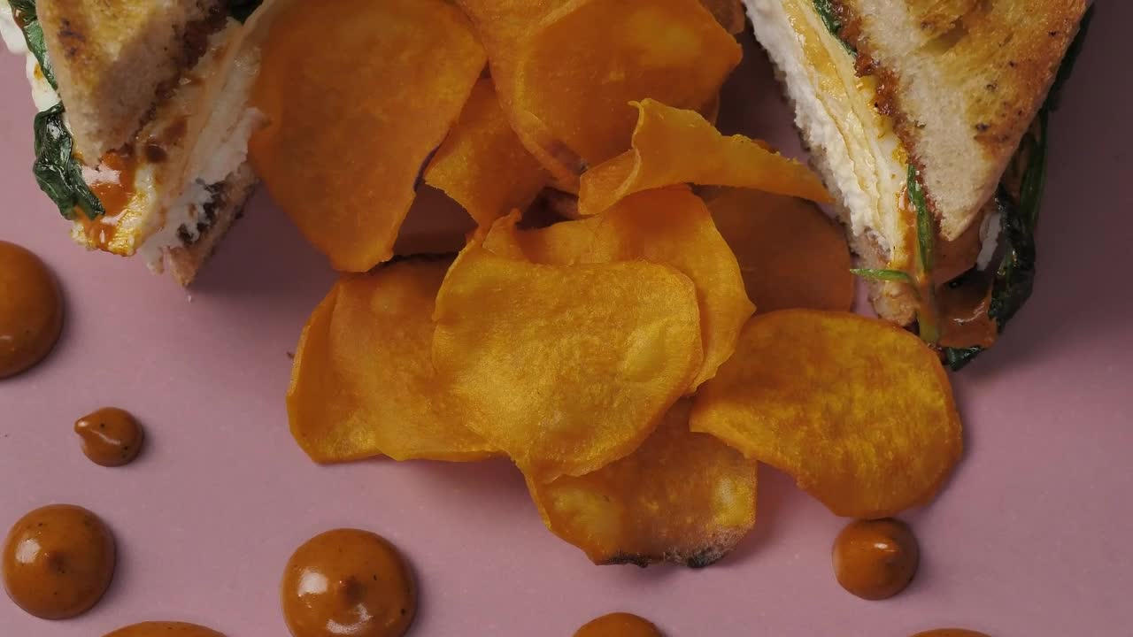 Video Stock Potato Chips And A Halved Sandwich Live Wallpaper Free - Free Download