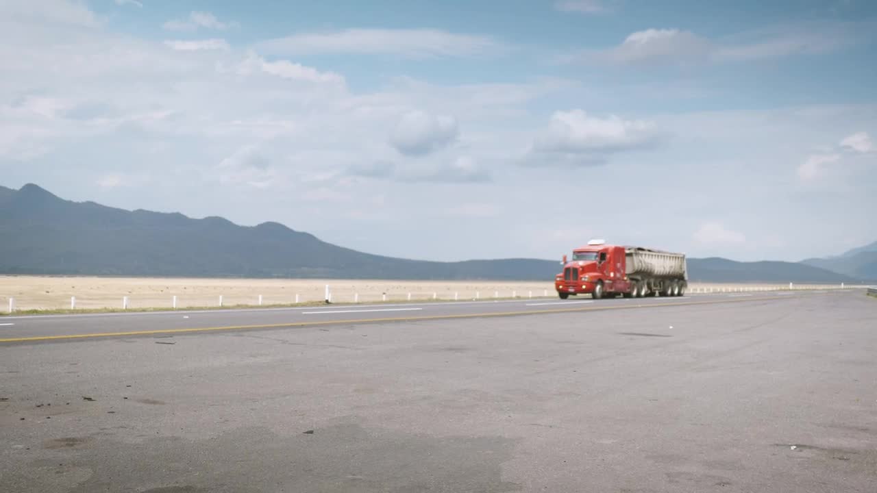 Stock Video Orange Heavy Cargo Transport Moving On The Road Live Wallpaper - Free Download