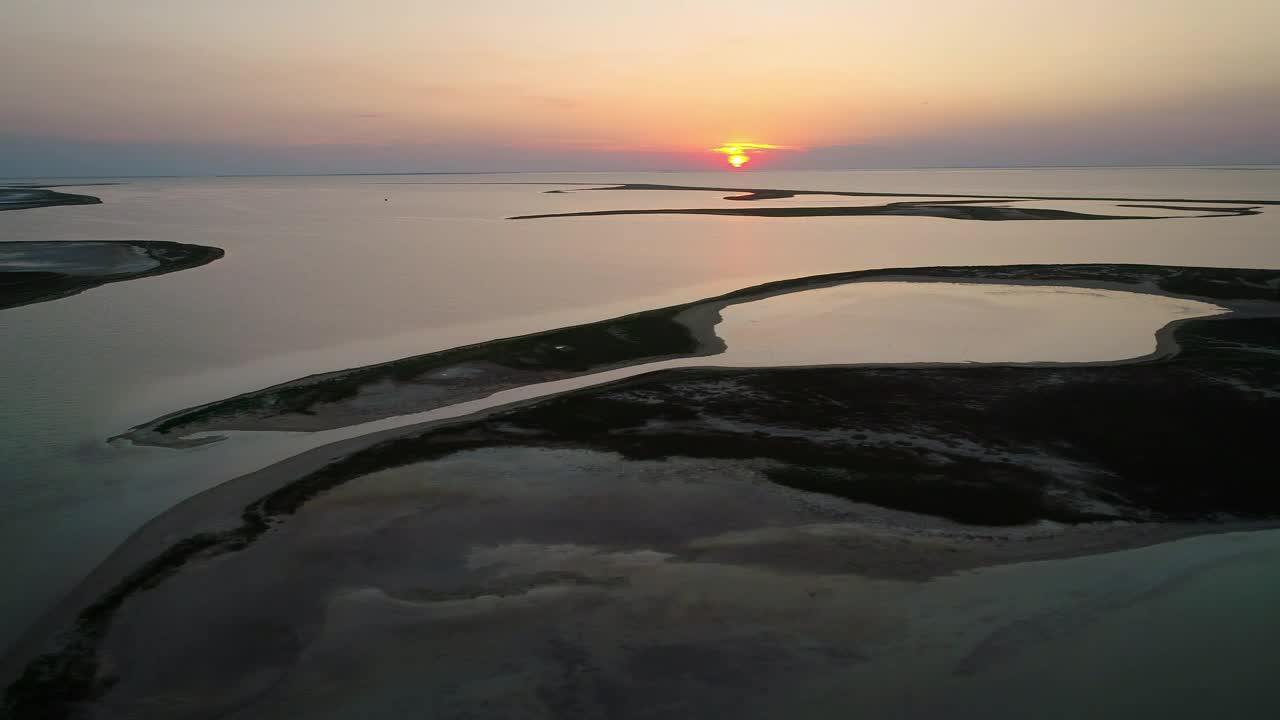Stock Video Huge Lagoon From Above In A Sunset Animated Wallpaper - Free Download
