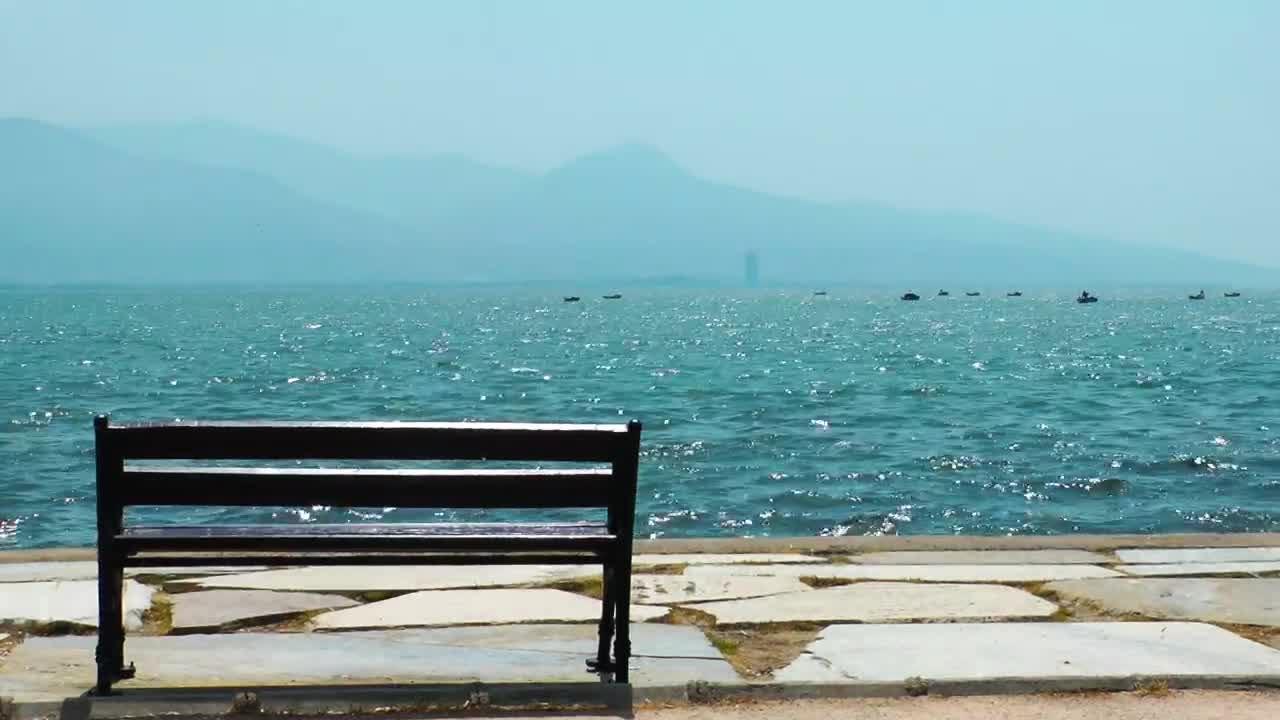 Stock Video Bench On The Pier With Ocean Views Live Wallpaper For PC - Free Download