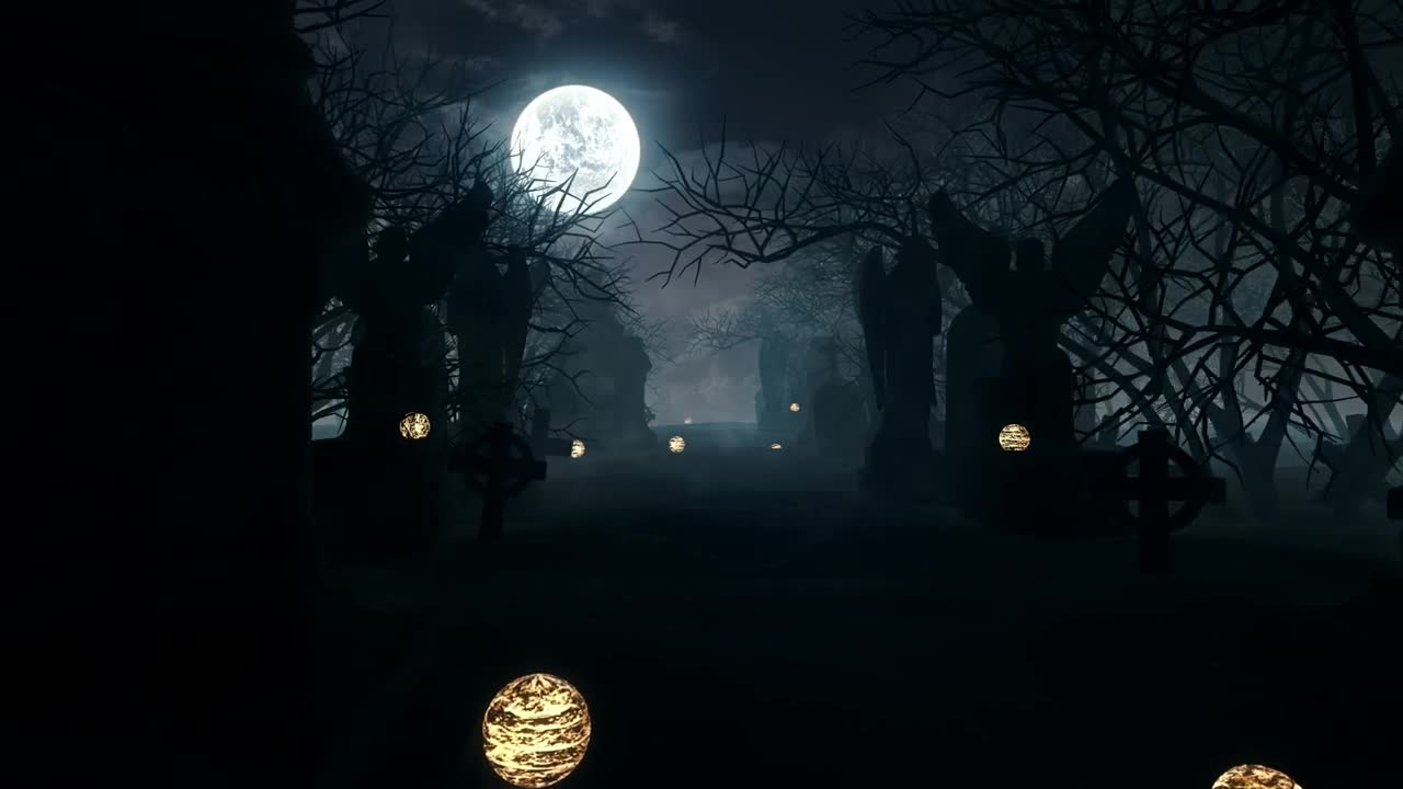 Free Stock Video Walking Through The Graves Of A Creepy Cemetery Live Wallpaper - Free Download