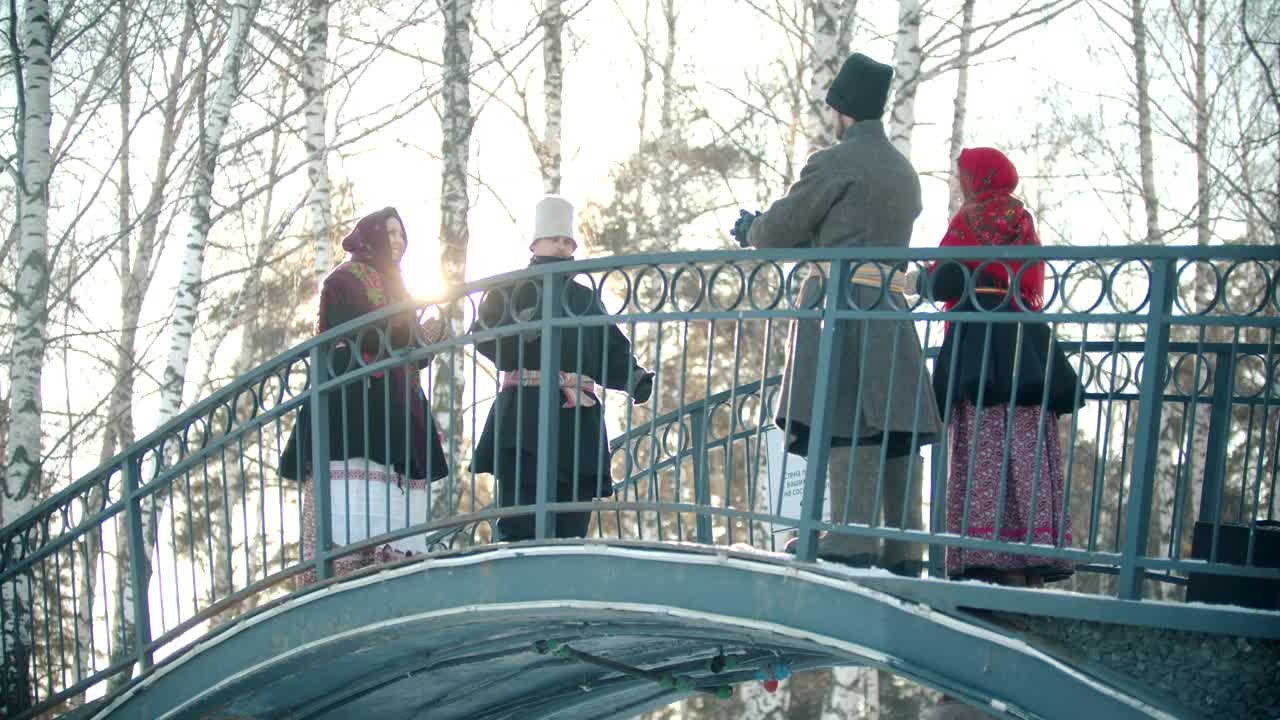 Free Stock Video Russian Folklore People Dancing On A Bridge Live Wallpaper - Free Download
