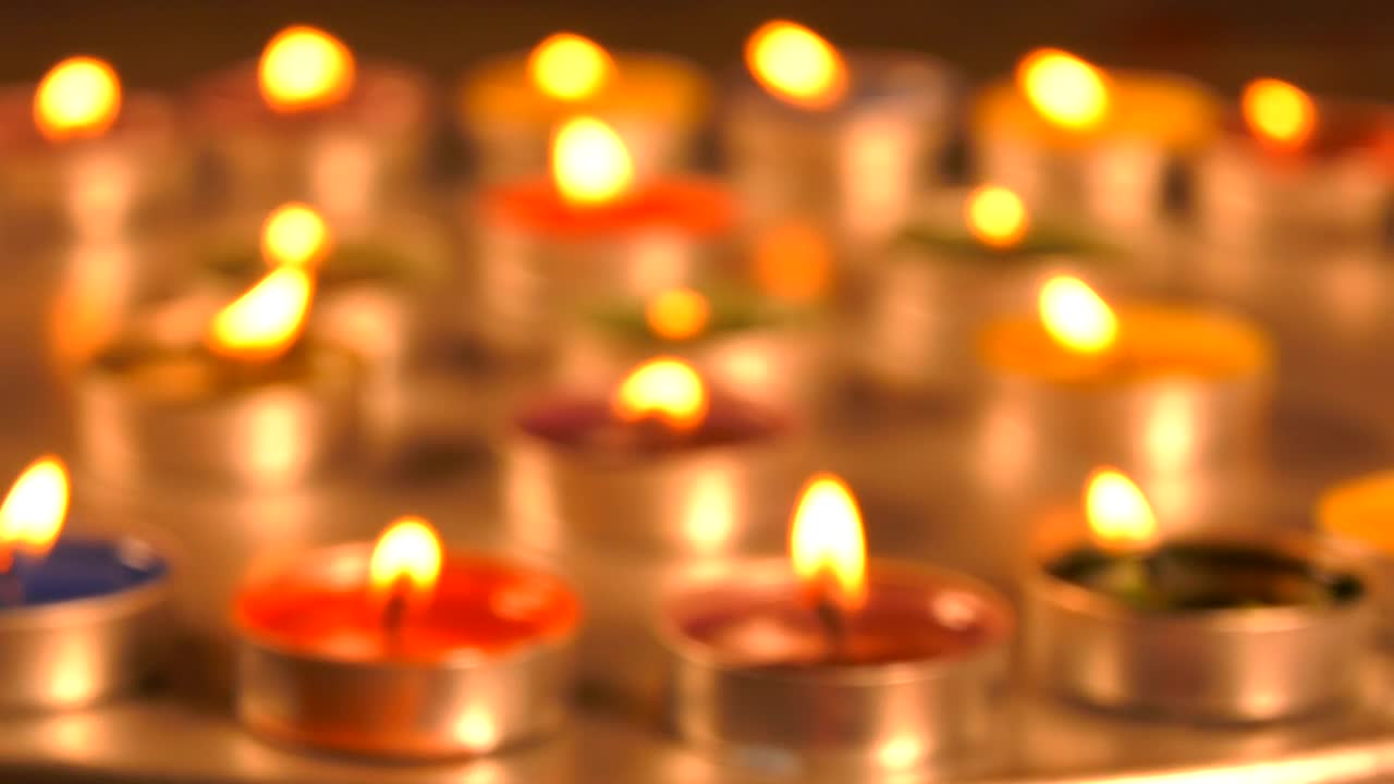 Free Video Stock Spiritual Stage Filled With Small Candles Live Wallpaper - Free Download
