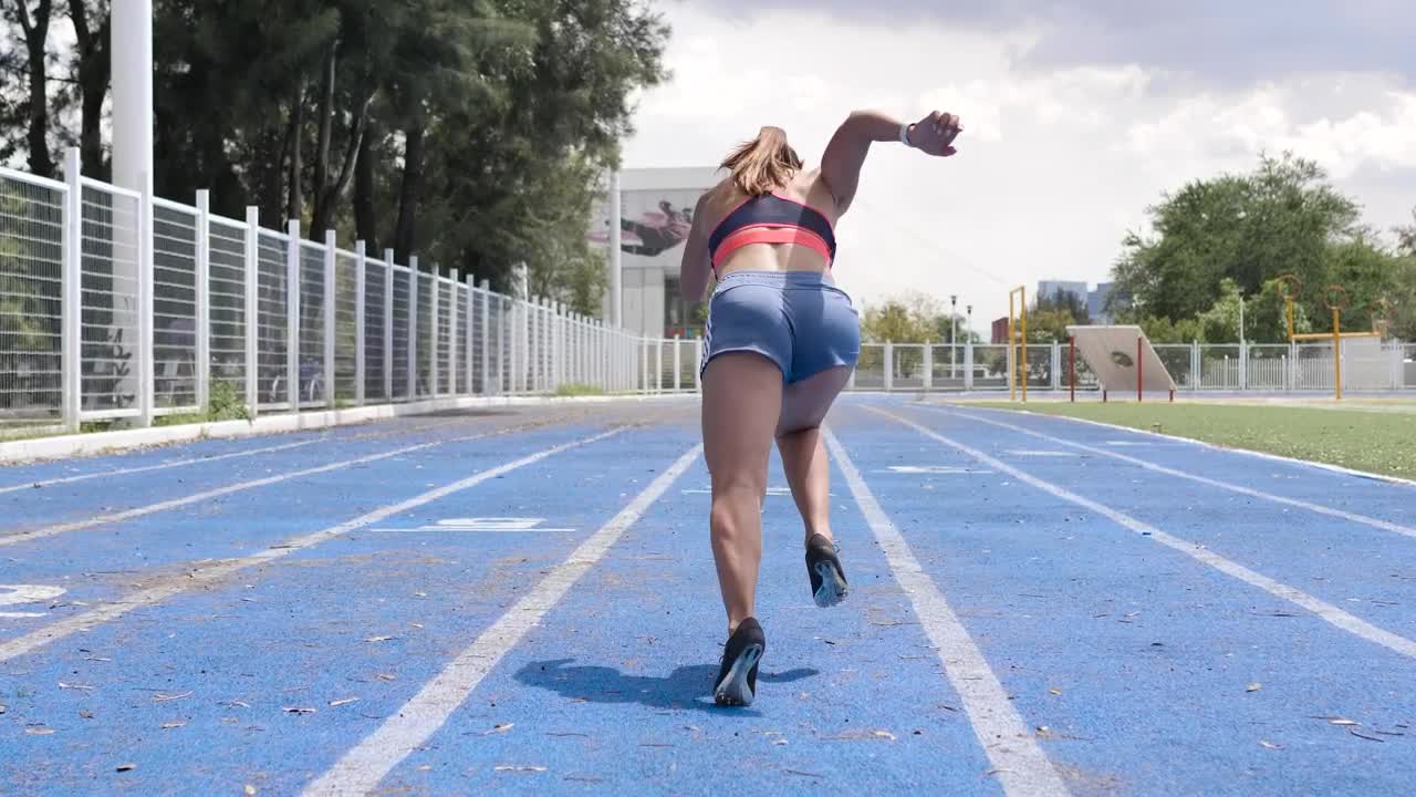 Free Stock Video Woman Running Fast On A Running Track Live Wallpaper - Free Download