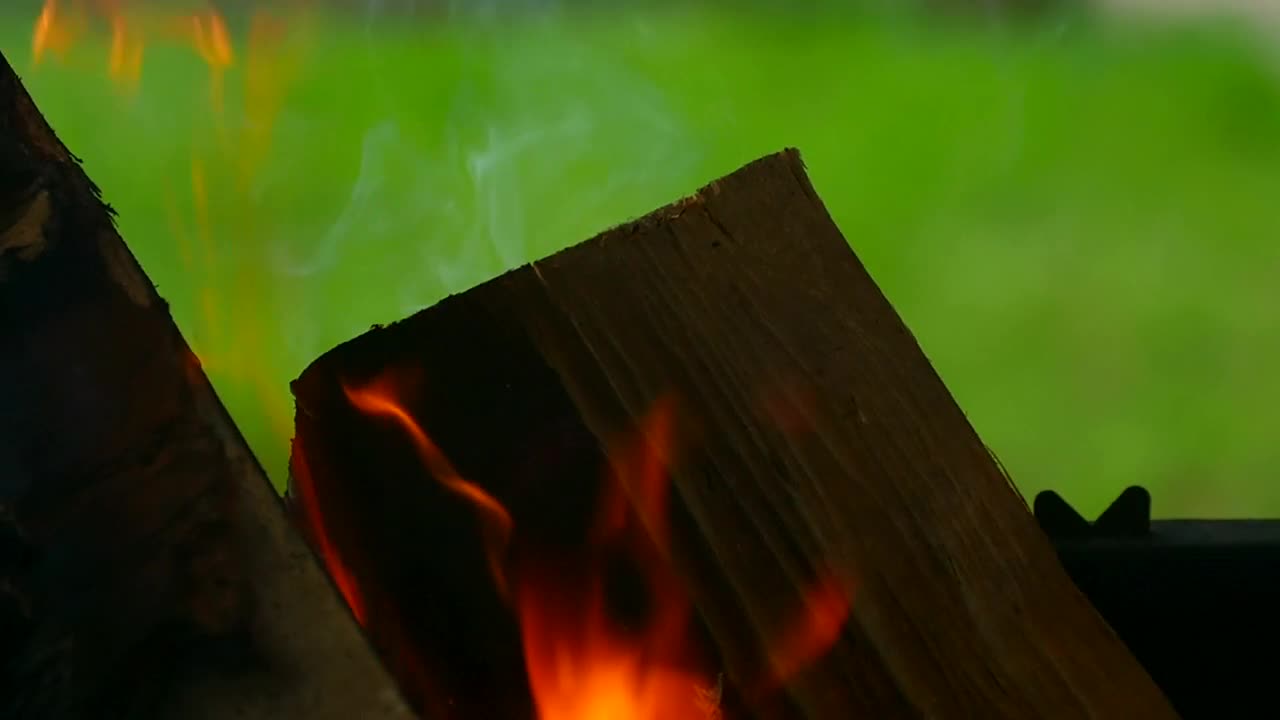 Stock Video Fire Consuming Wood Chunks Live Wallpaper For PC - Free Download