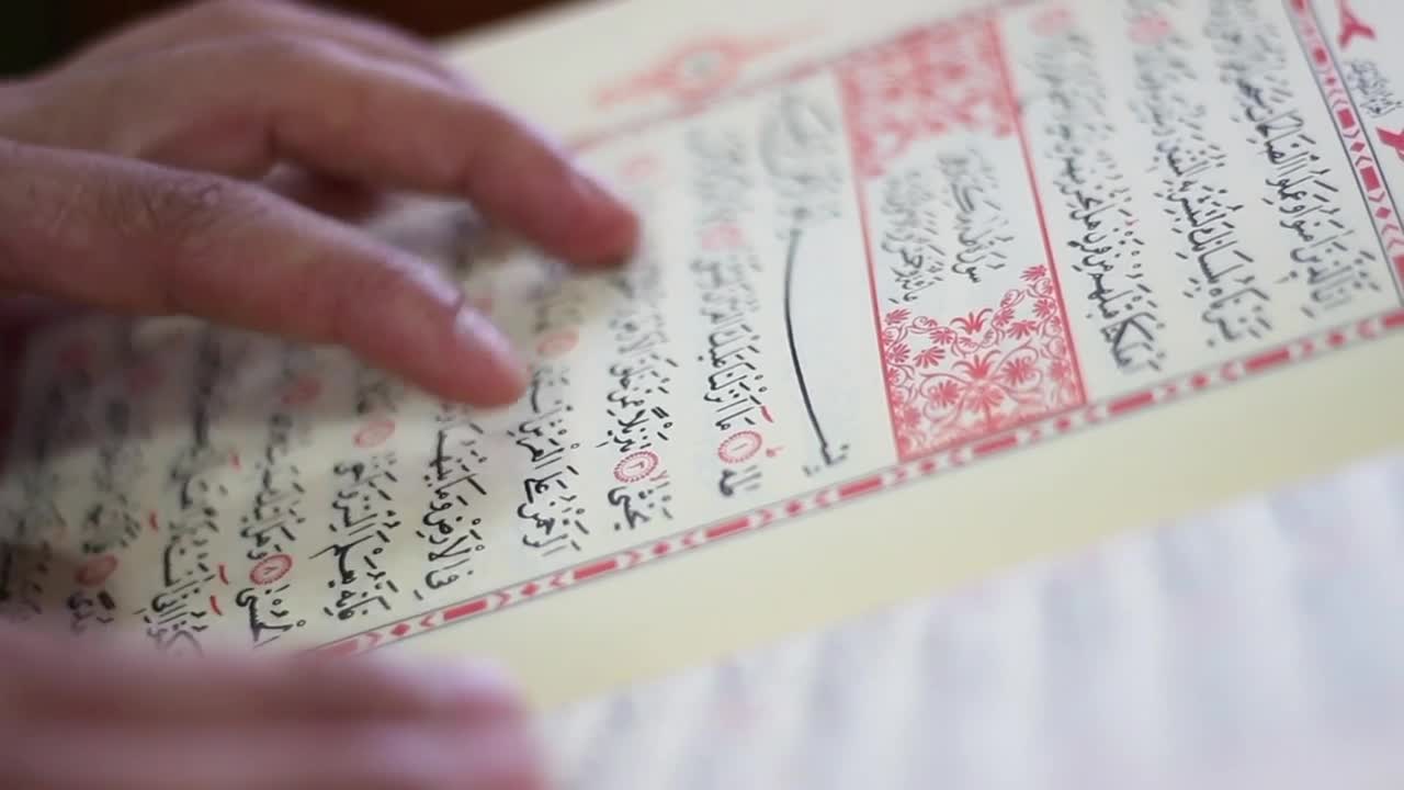 Video Stock Close Up Of A Person Reading The Quran Live Wallpaper For PC - Free Download