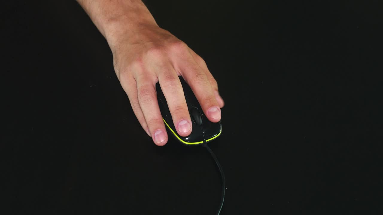 Video Stock Clicking A Mouse Against A Black Background Live Wallpaper For PC - Free Download