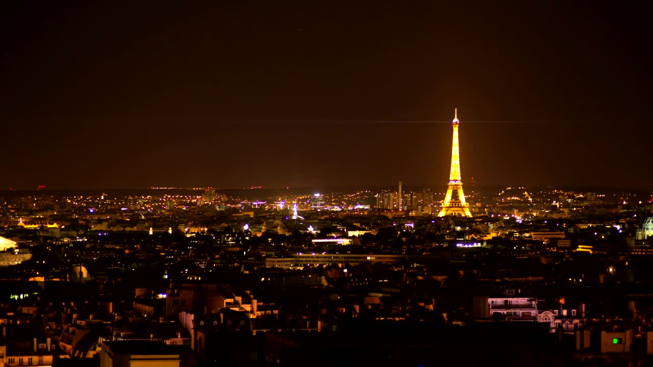 Stock Video Eiffel Tower Illuminated At Night Live Wallpaper For PC - Free Download