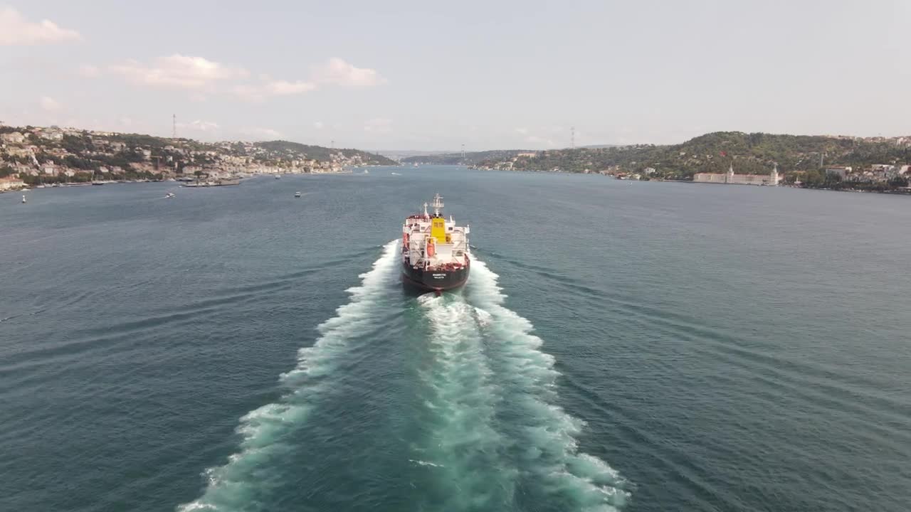Stock Video Following A Cargo Ship Sailing Live Wallpaper For PC - Free Download