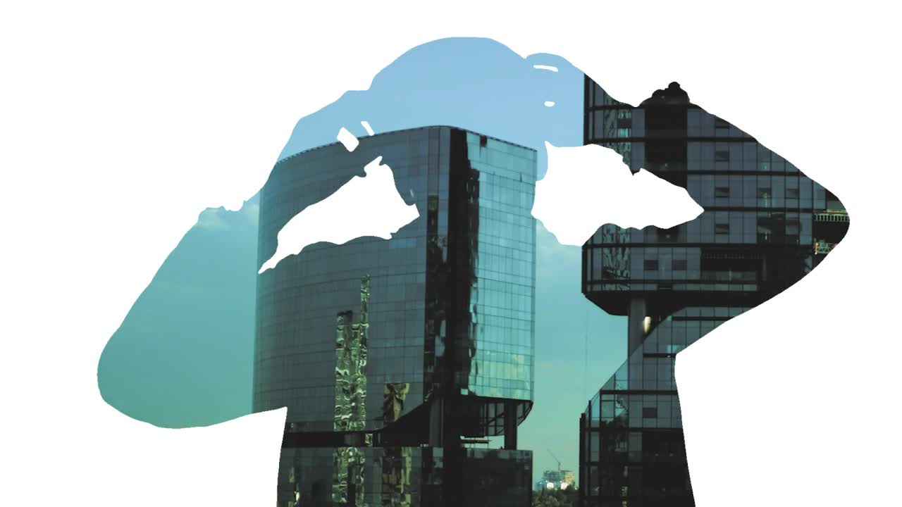 Stock Video Corporate Buildings And A Man Live Wallpaper For PC - Free Download
