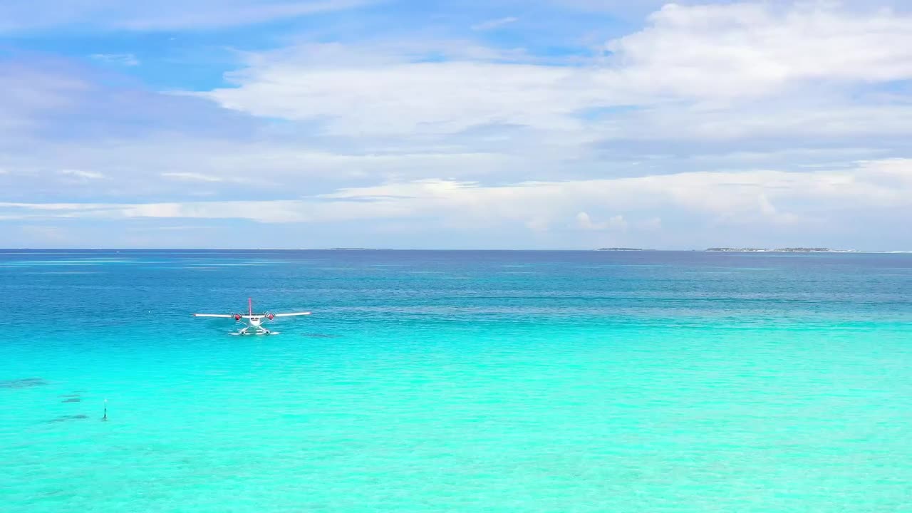 Stock Footage Water Plane In A Paradise Sea Live Wallpaper - Free Download