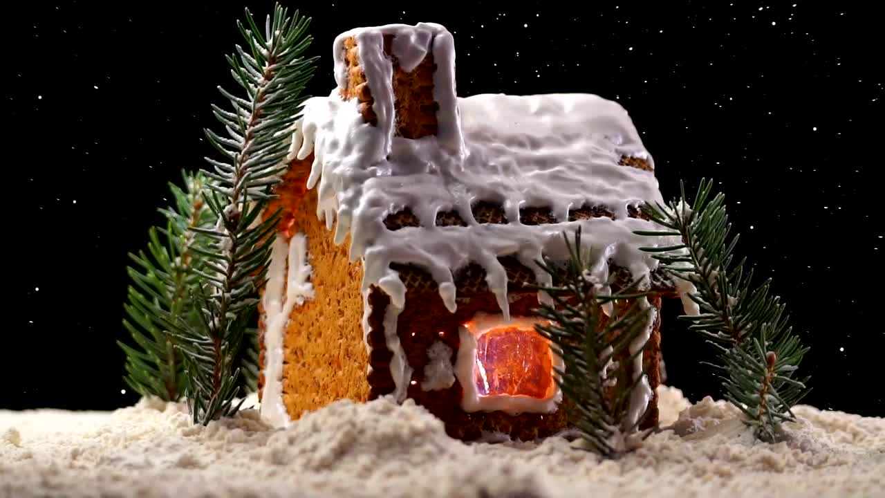 Video Stock Christmas Gingerbread House Live Wallpaper For PC - Free Download