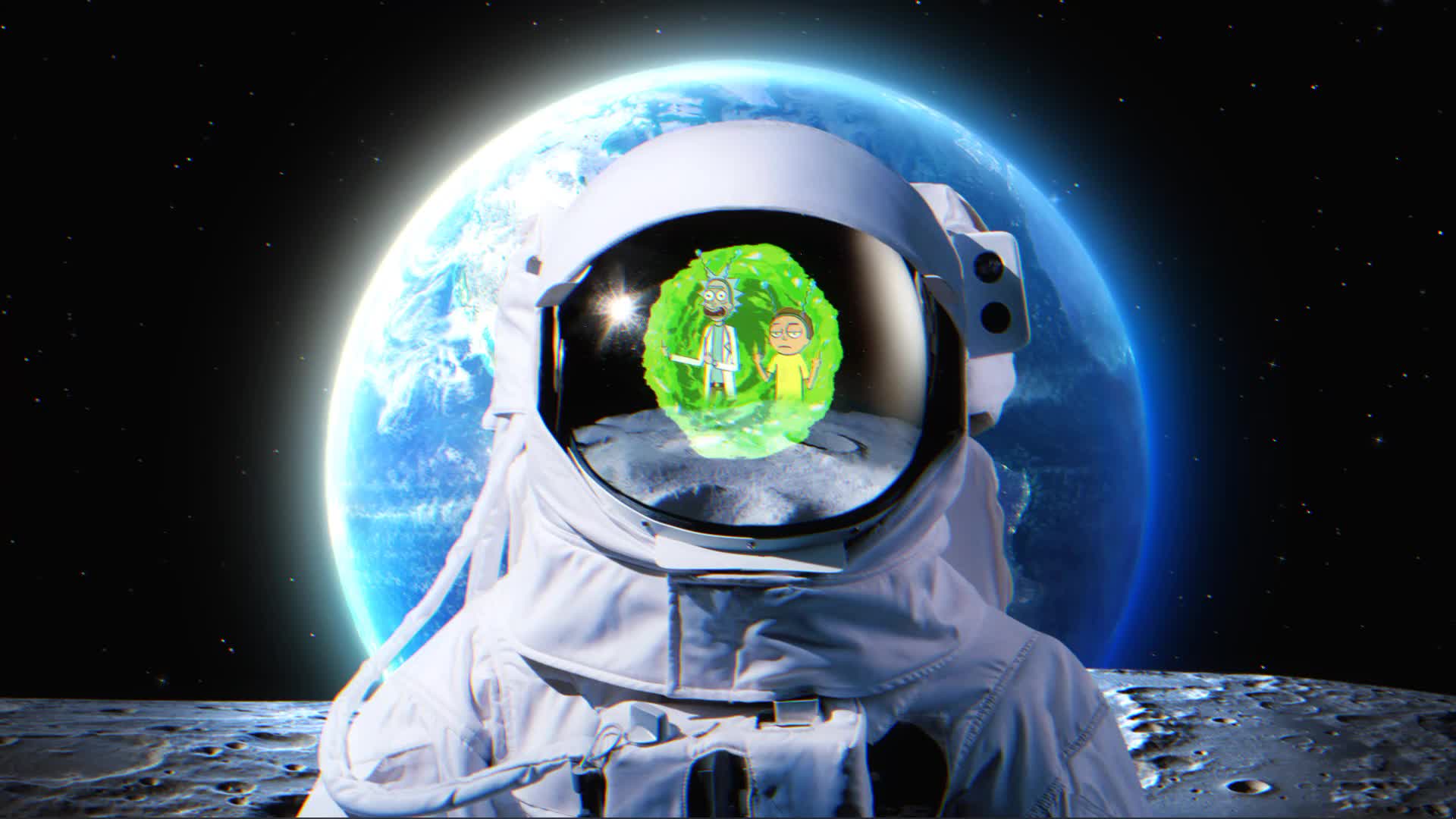 Astronaut VS Rick and Morty Live Wallpaper - Free Download