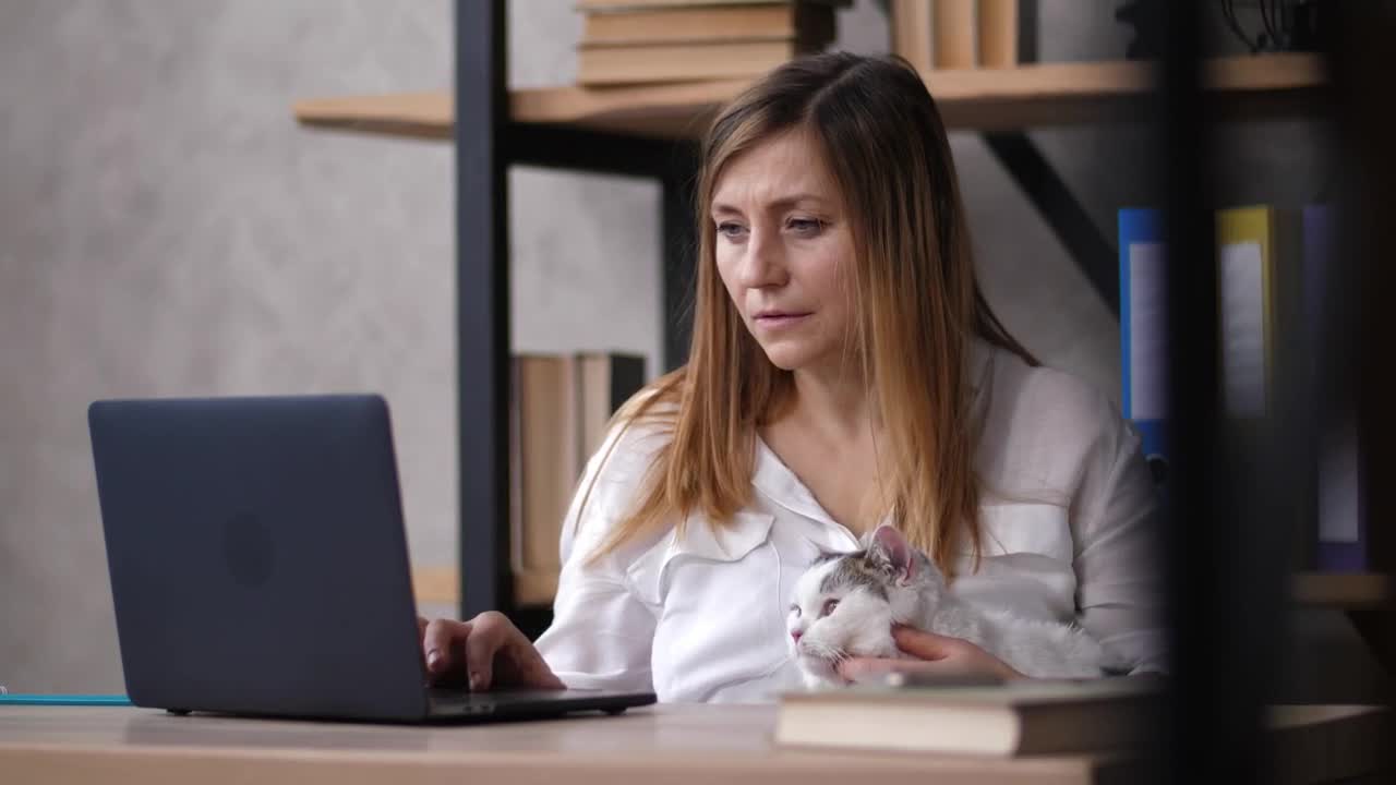Free Video Stock Stressed Woman Working From Home Live Wallpaper - Free Download