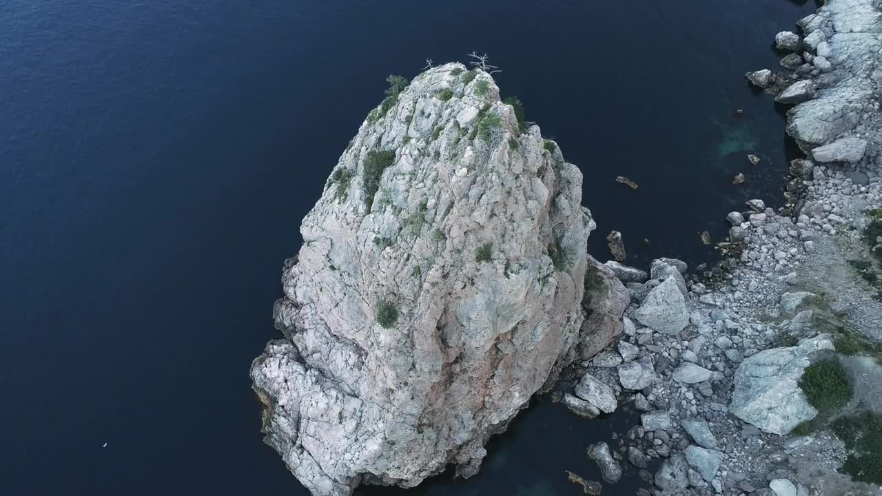 Stock Video Drone Flying Over Coastal Rocks Live Wallpaper For PC - Free Download