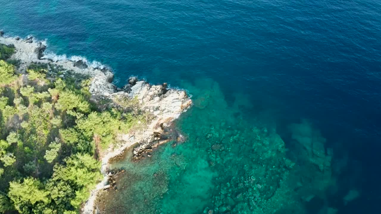 Stock Video Drone Flying Above Clear Coastal Waters Live Wallpaper For PC - Free Download