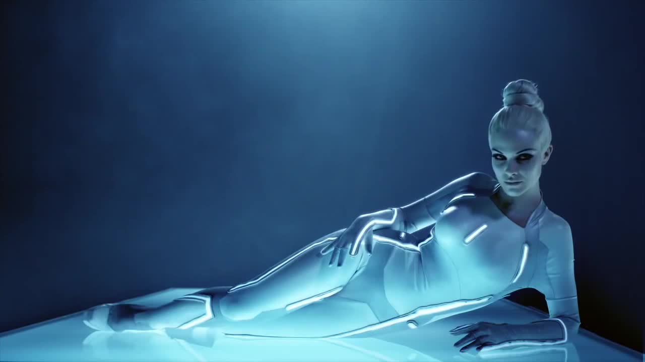 Tron White Girl Live Wallpaper - Free Download
