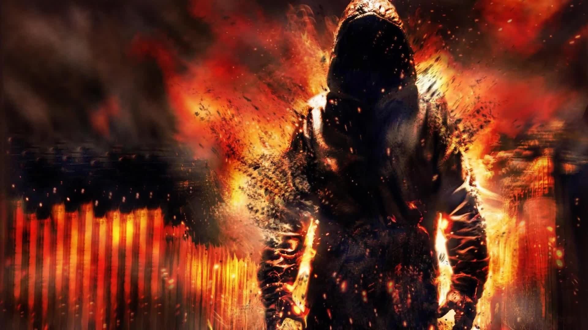 Fantasy  Artwork  Human  In  Fire  Live  Wallpaper - Free Download