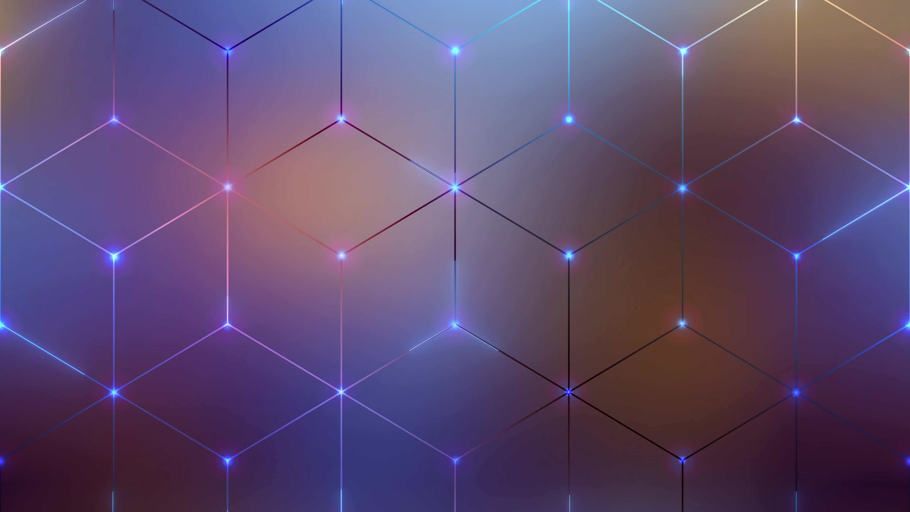 Hex Grid Lines Animated 4K Wallpaper - Free Download