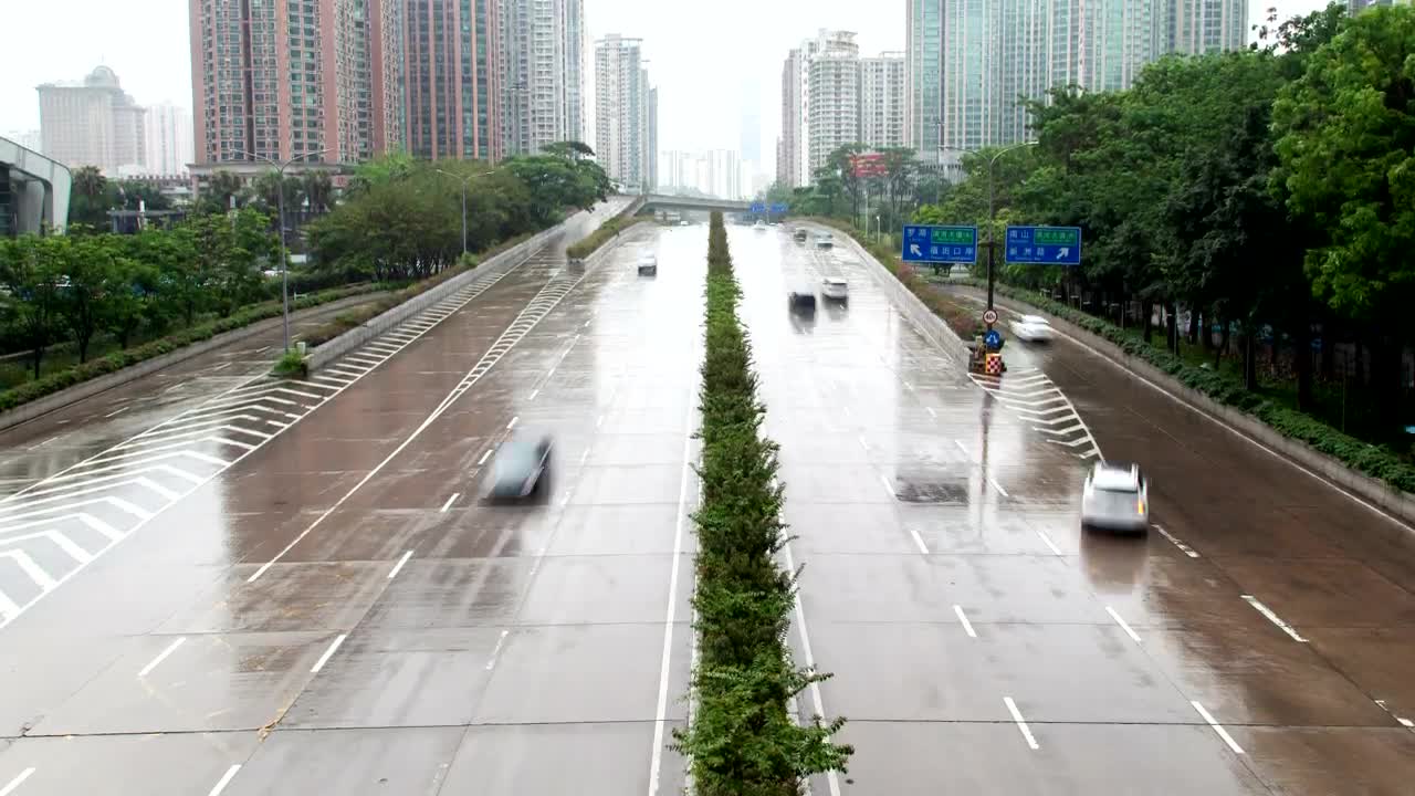 Free Stock Video Shenzhen Wet Highway With Traffic Live Wallpaper - Free Download