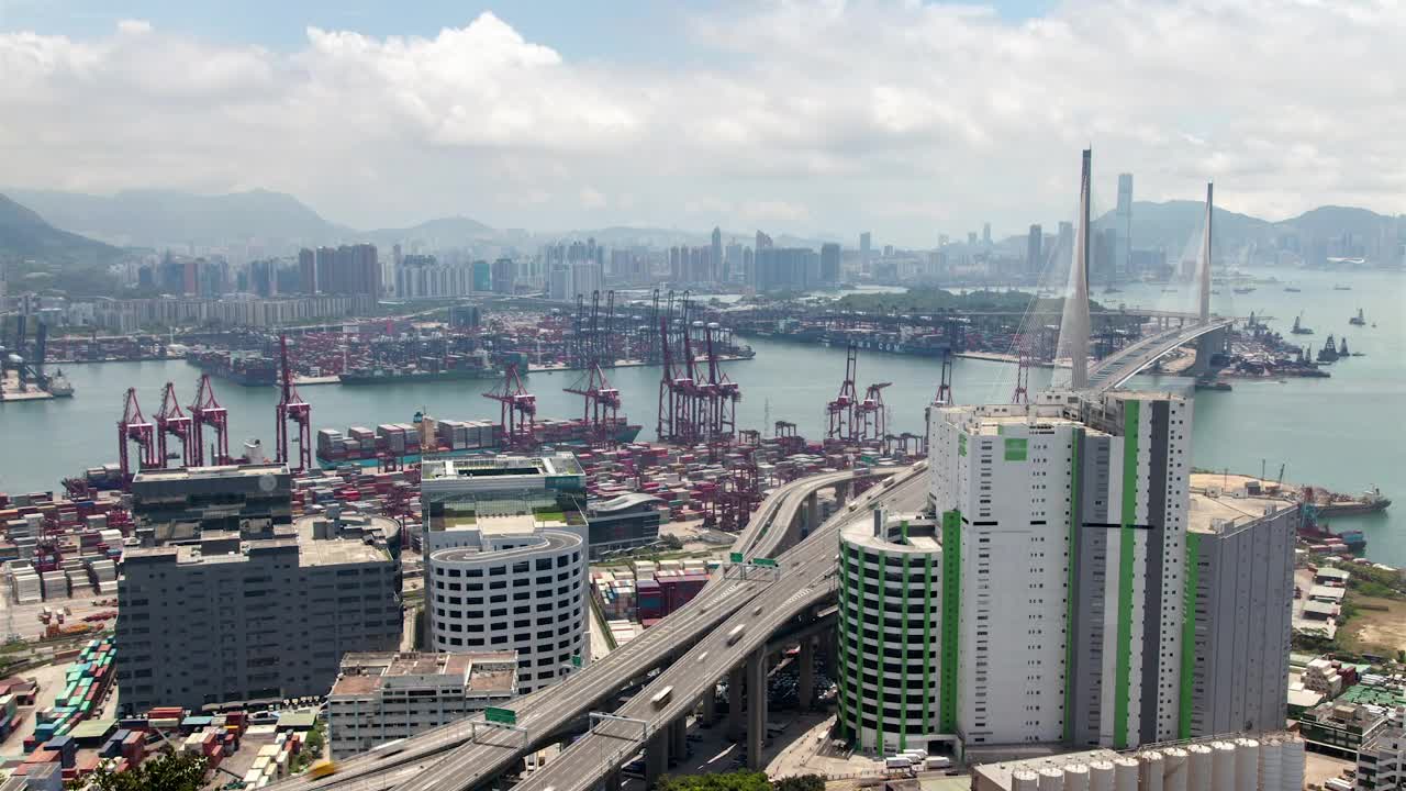 Stock Video Containerport And Harbor In Hong Kong Live Wallpaper For PC - Free Download