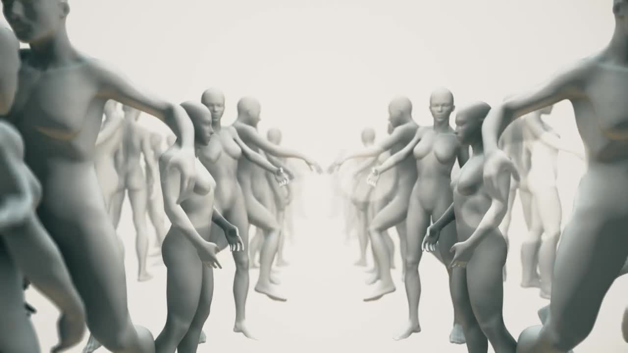 Stock Video Human Body Sculptures D Render Animated Wallpaper - Free Download
