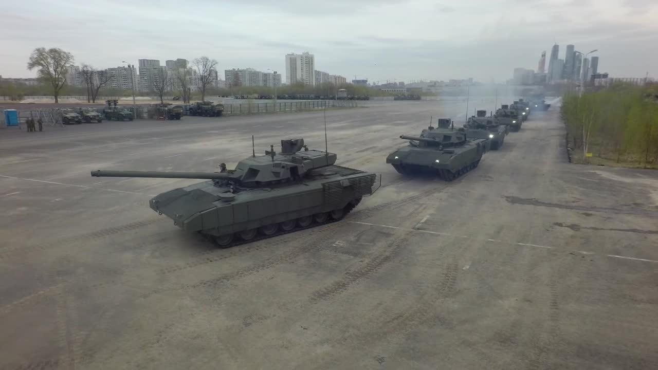 Free Video Stock tanks driving in a line Live Wallpaper - Free Download