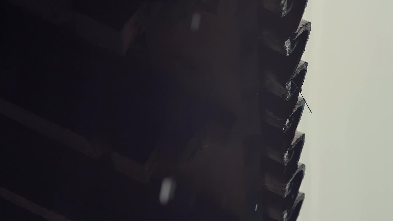 Video Stock Raindrops Falling From Tile Roof Live Wallpaper Free - Free Download