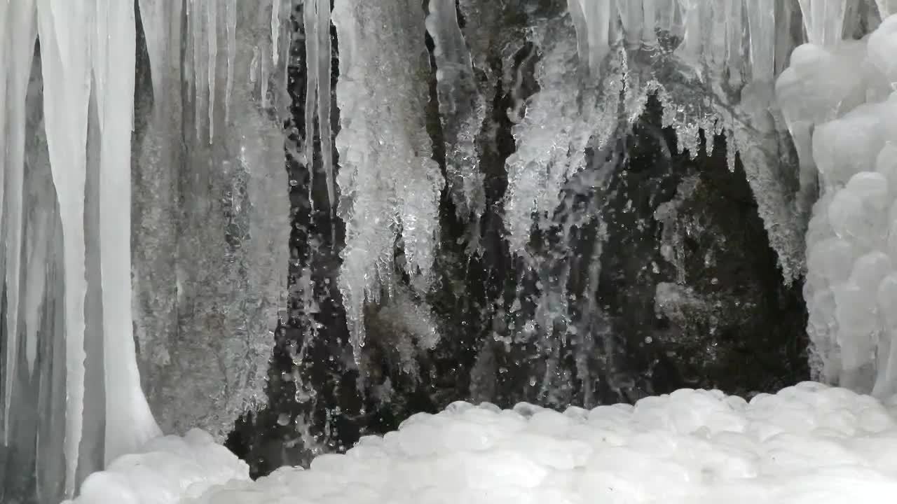 Stock Footage Waterfall In A Frozen Landscape Live Wallpaper - Free Download