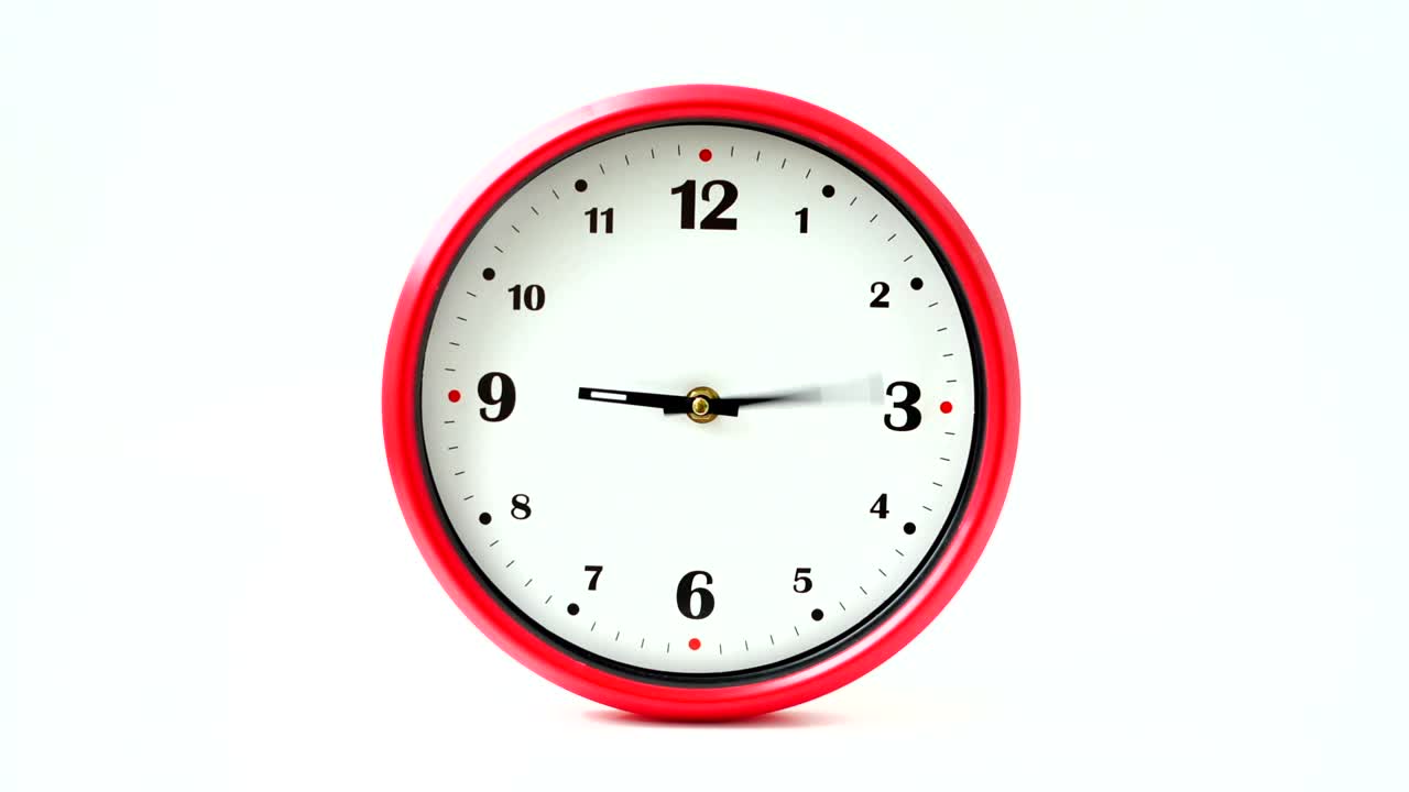 Stock Footage Wall Clock With Red Frame Live Wallpaper - Free Download