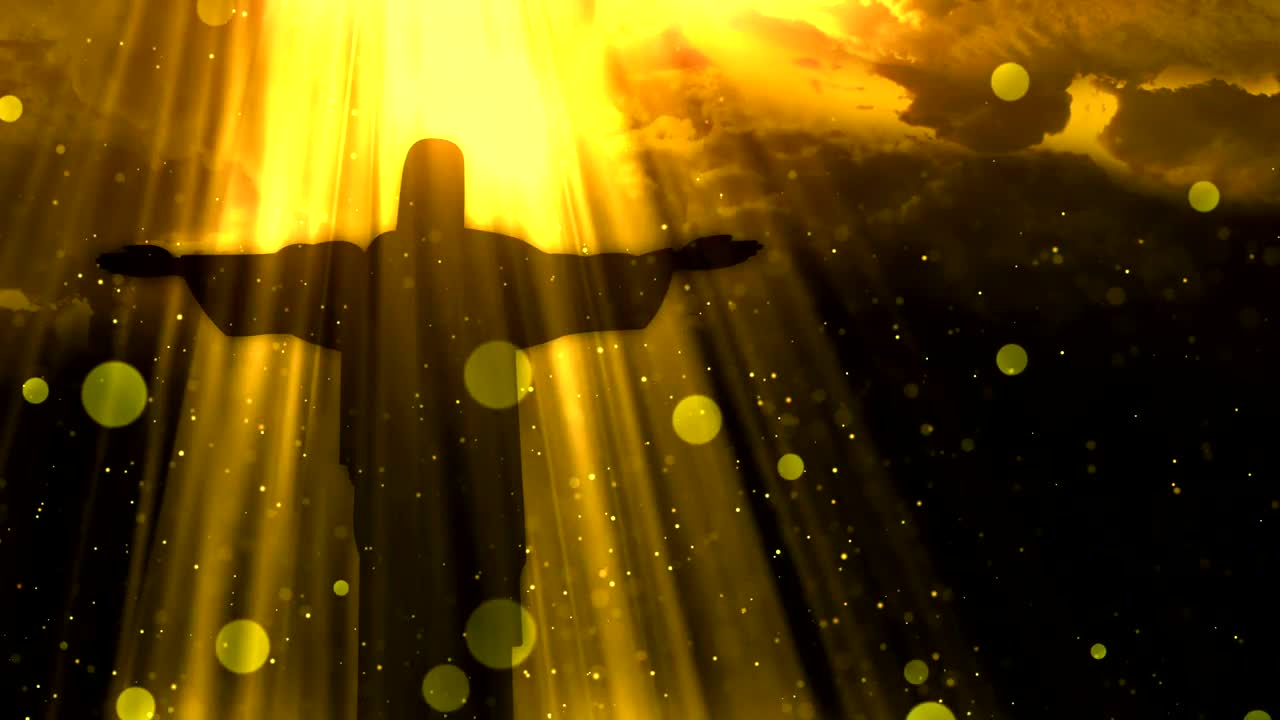 Stock Video Jesus Silhouette Opening Arms Animated Wallpaper - Free Download