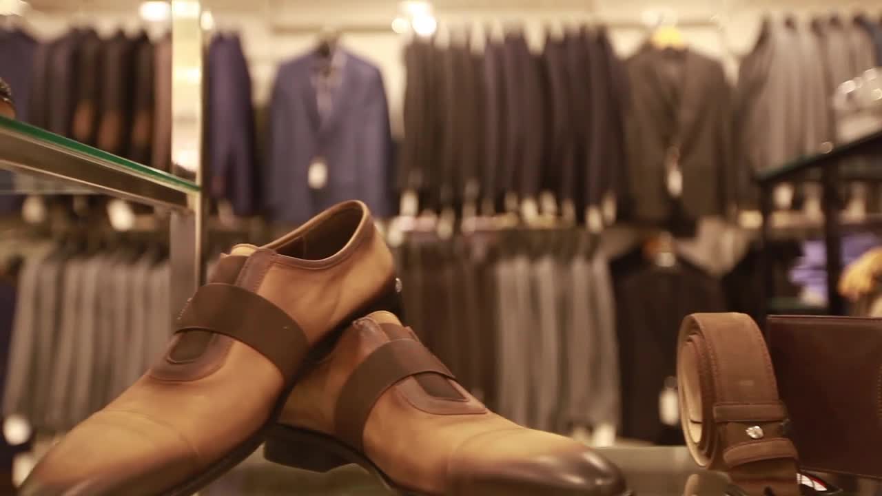 Stock Video Pairs Of Shoes In A Department Store Display Live Wallpaper - Free Download