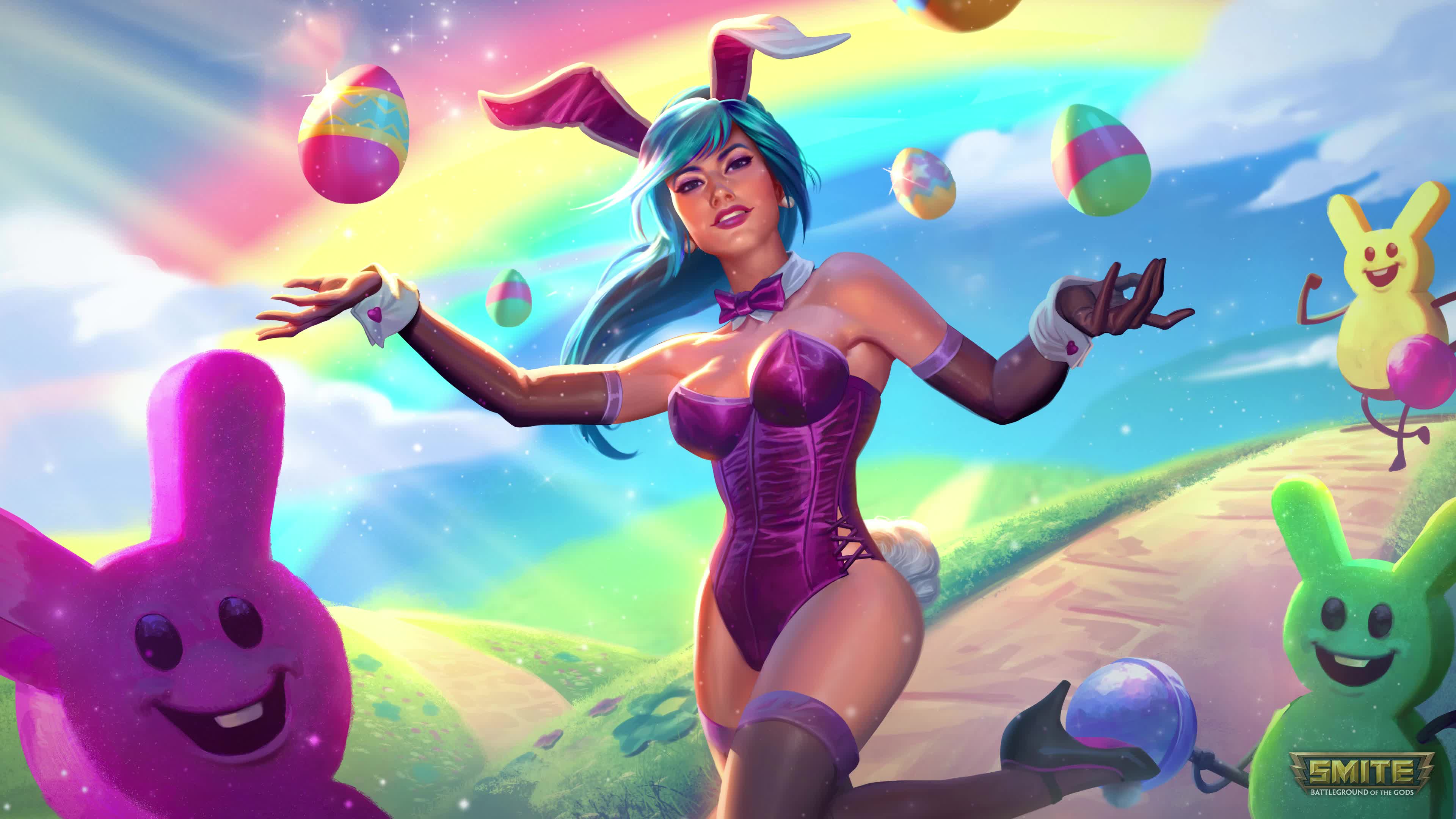Smite Nu Wa Easter Bunny 4K Live Wallpaper Free - Free Download