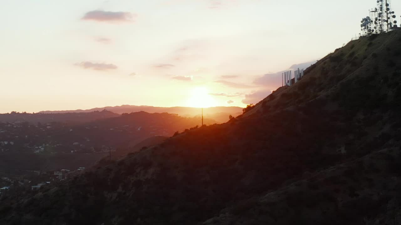 Free Video Stock sunset seen from the hollywood hills Live Wallpaper - Free Download