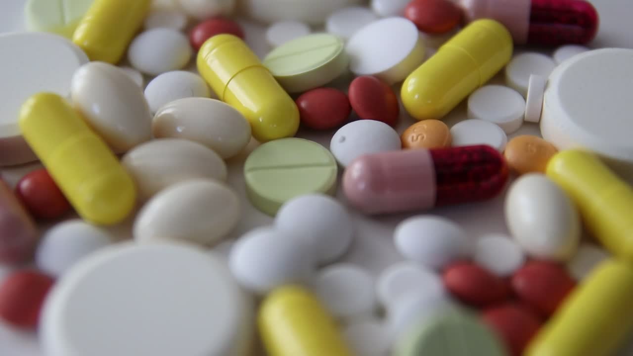 Stock Video Lot Of Pills And Capsules Turning Animated Wallpaper - Free Download